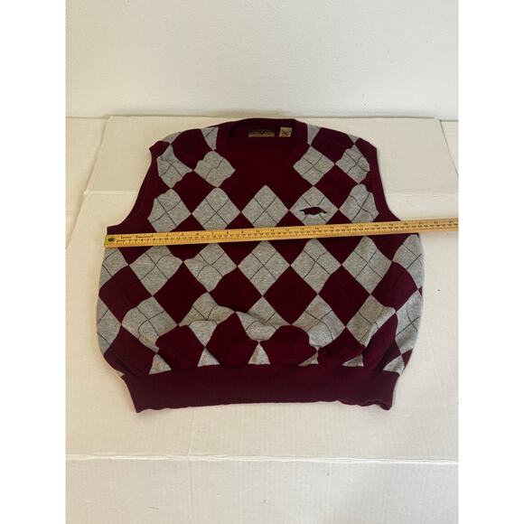 Vesi Sportswear Men's Arkansas Razorback Argyle Sweater Vest Size Medium - Picture 4 of 7